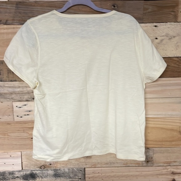 J. Crew size XL organic slub tee in pale yellow boxy fit - Picture 5 of 6